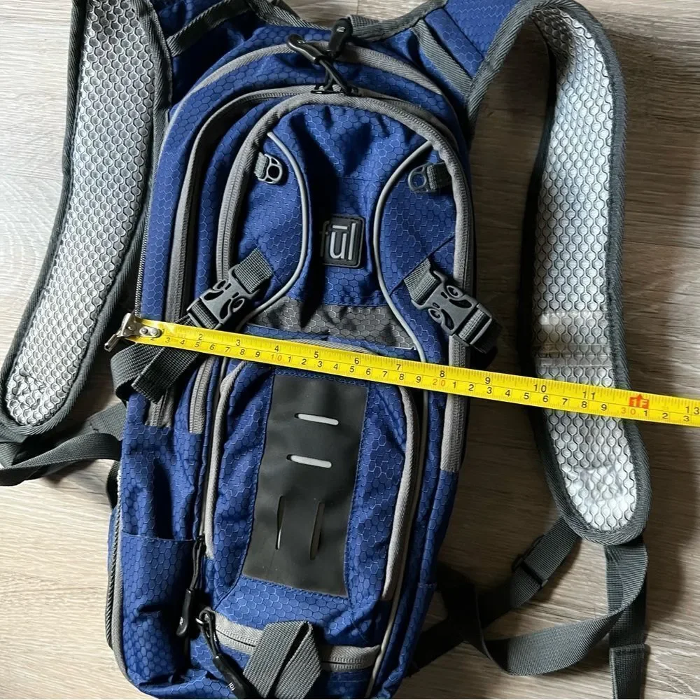 FŪL Day BACKPACK Padded Waterproof Cooler Compartment Multi Pockets Blue